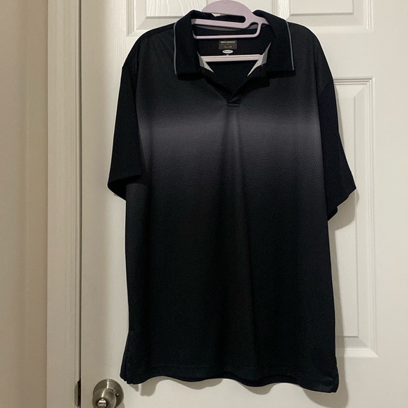 MENS Greg Norman Black Ombré Five Iron Play Dry Polo - Picture 1 of 6